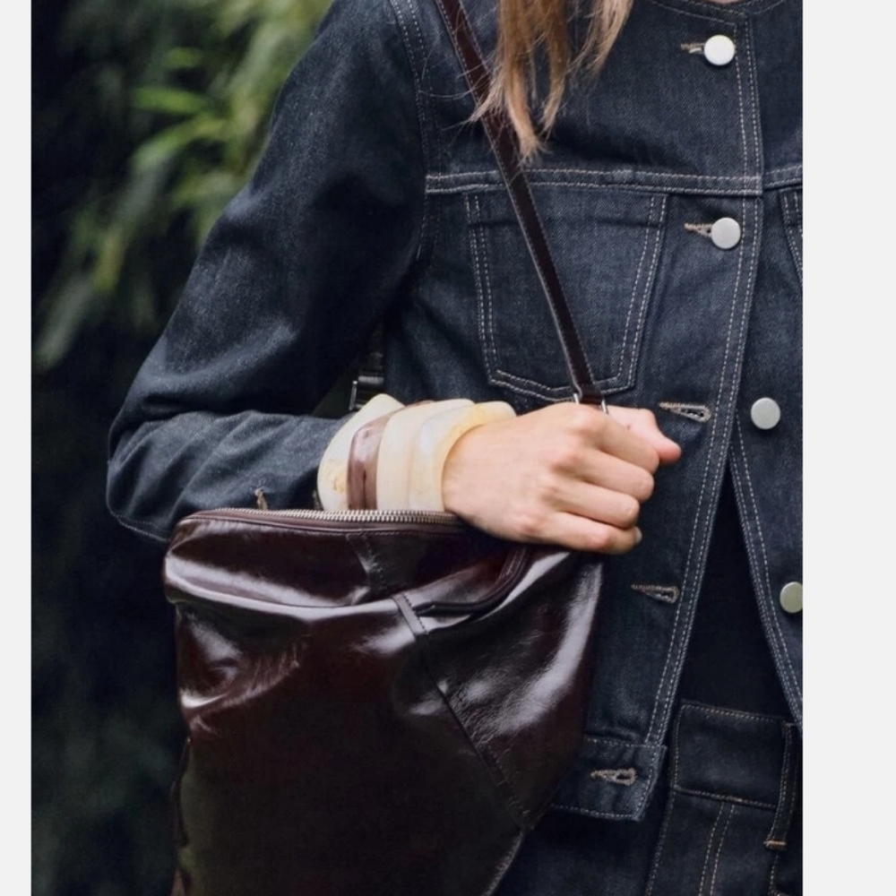 Zara Collection Blogger Fave Fitted Denim Blazer/Jacket Size Medium - Picture 7 of 12